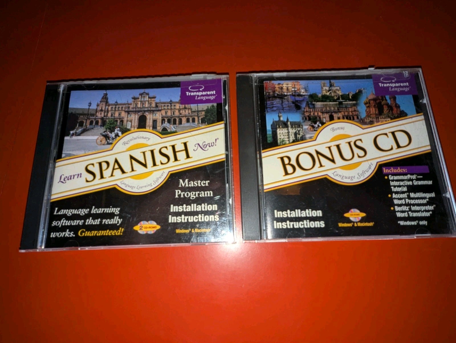 Learn Spanish Now Windows/Mac CD-Rom Transparent Language PC 2-Disc "NEW"