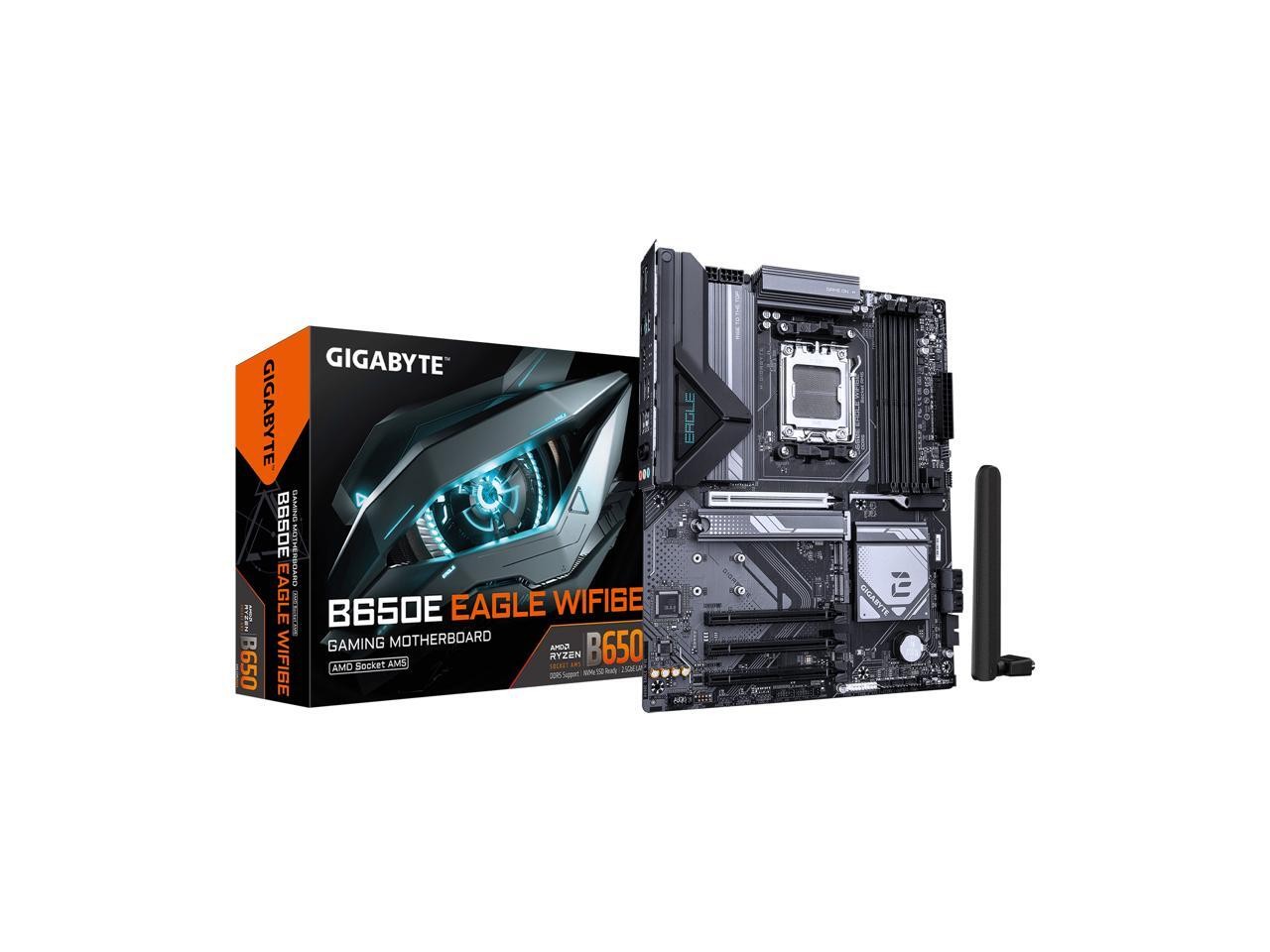GIGABYTE B650E EAGLE WIFI6E AMD AM5 LGA 1718 E-ATX Motherboard, Supports AMD Ryz