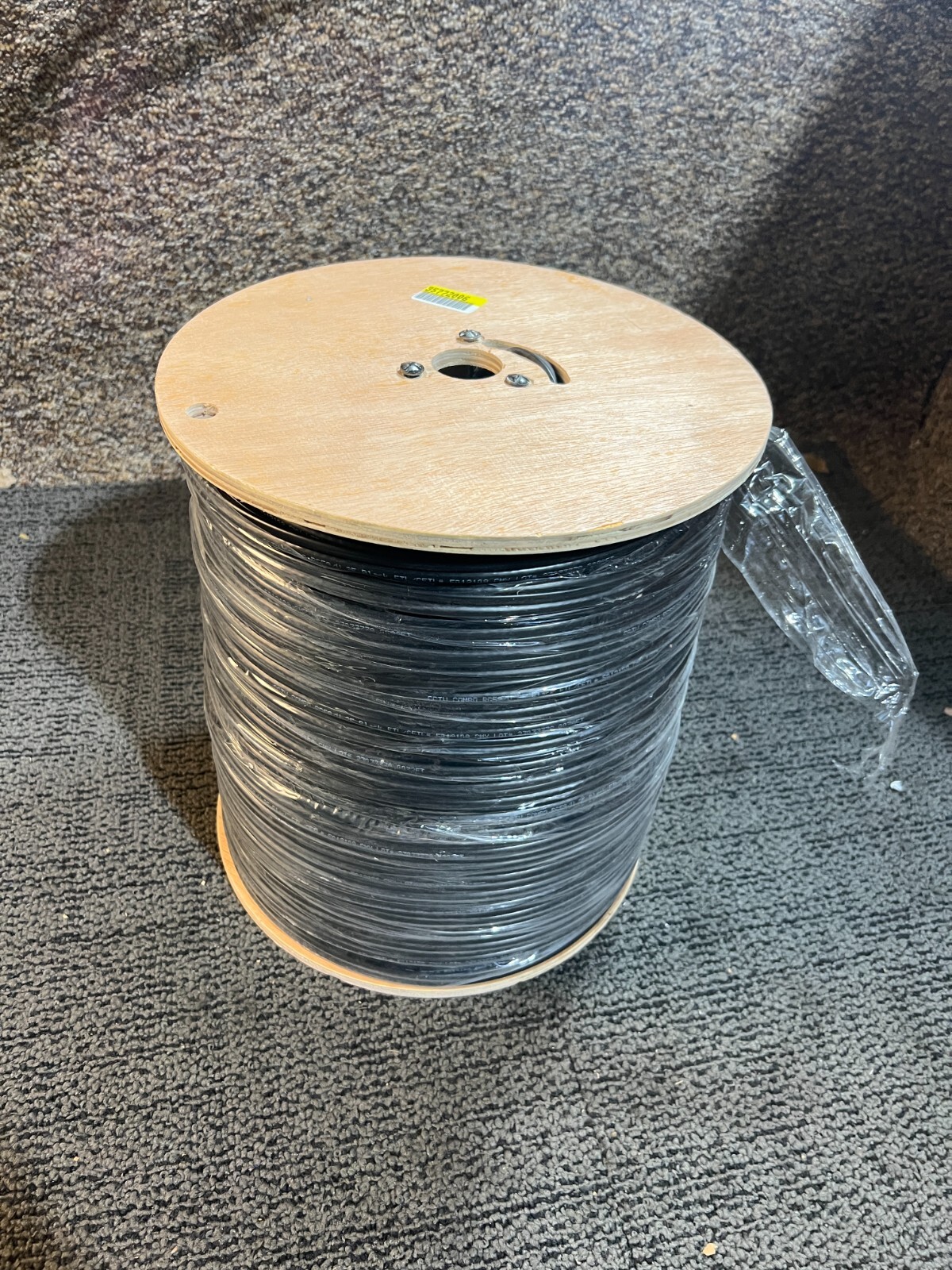 1000ft Black Bulk Network Cable Solid Wire Ethernet Cable Reel