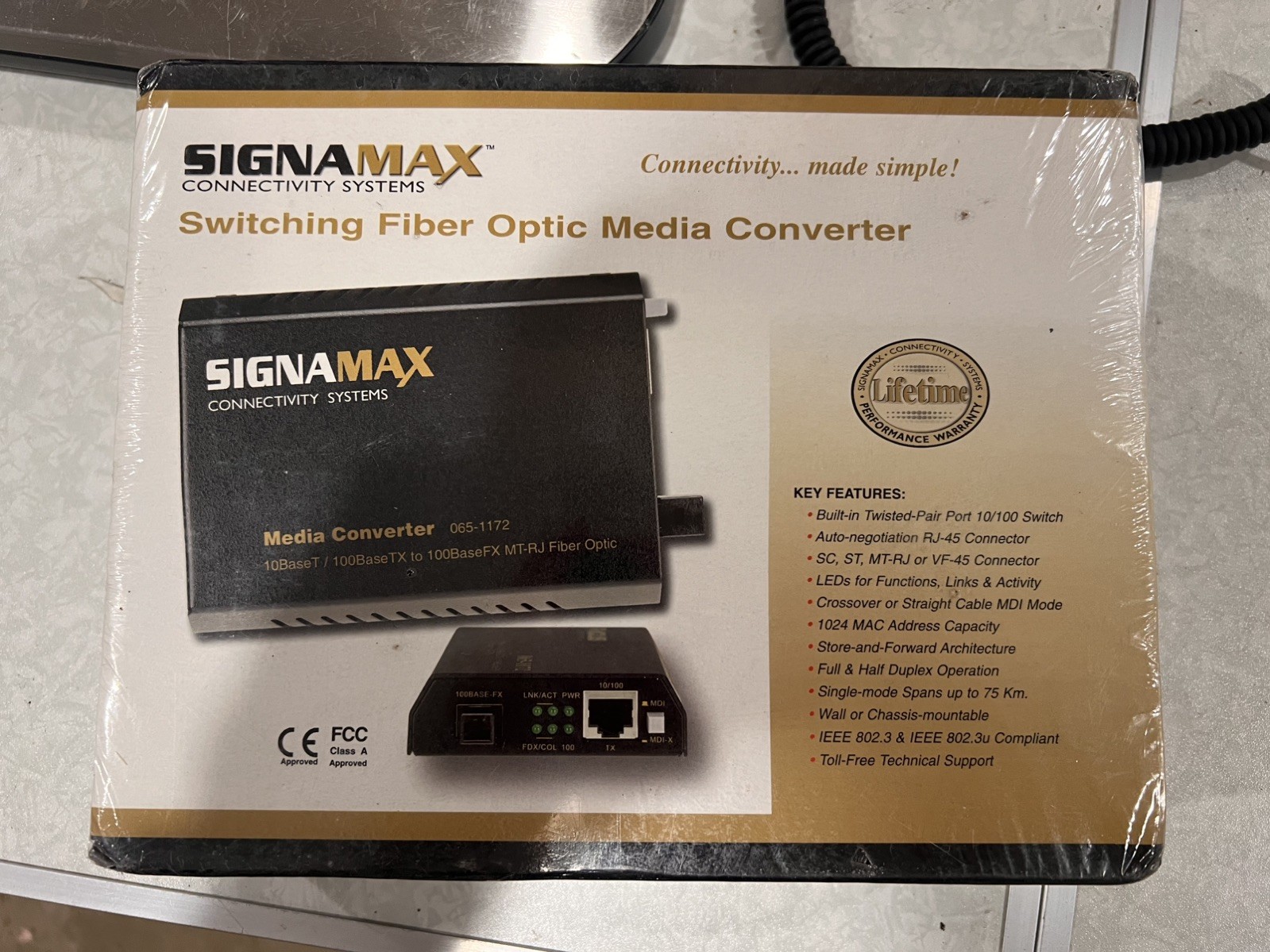 SignaMax FO 065 1100 Switching Fiber Optic Media Converter Switch Box Module NEW