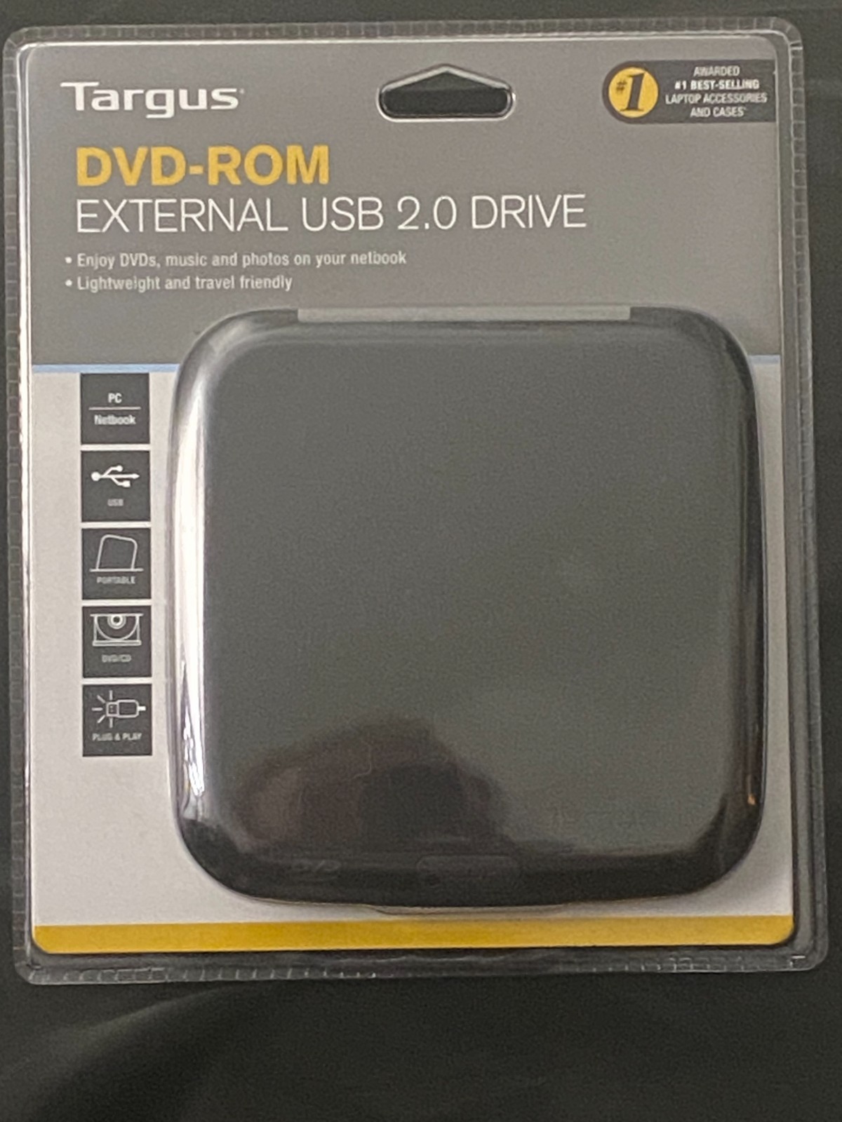 Targus DVD-ROM External USB 2.0 Drive New Unopened