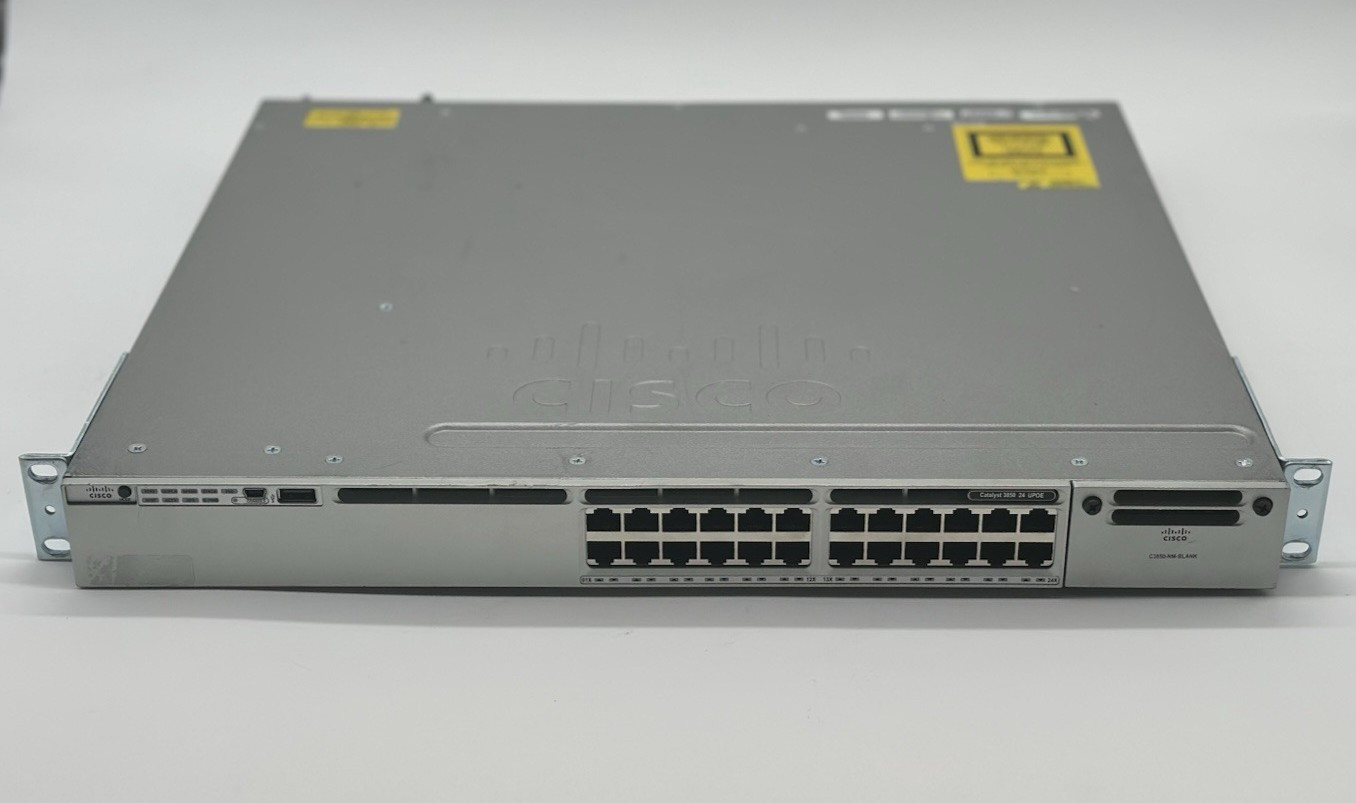 Cisco Catalyst 3850 24 Port UPOE  LAN Base Switch (WS-C3850-24U-L) No Adapter