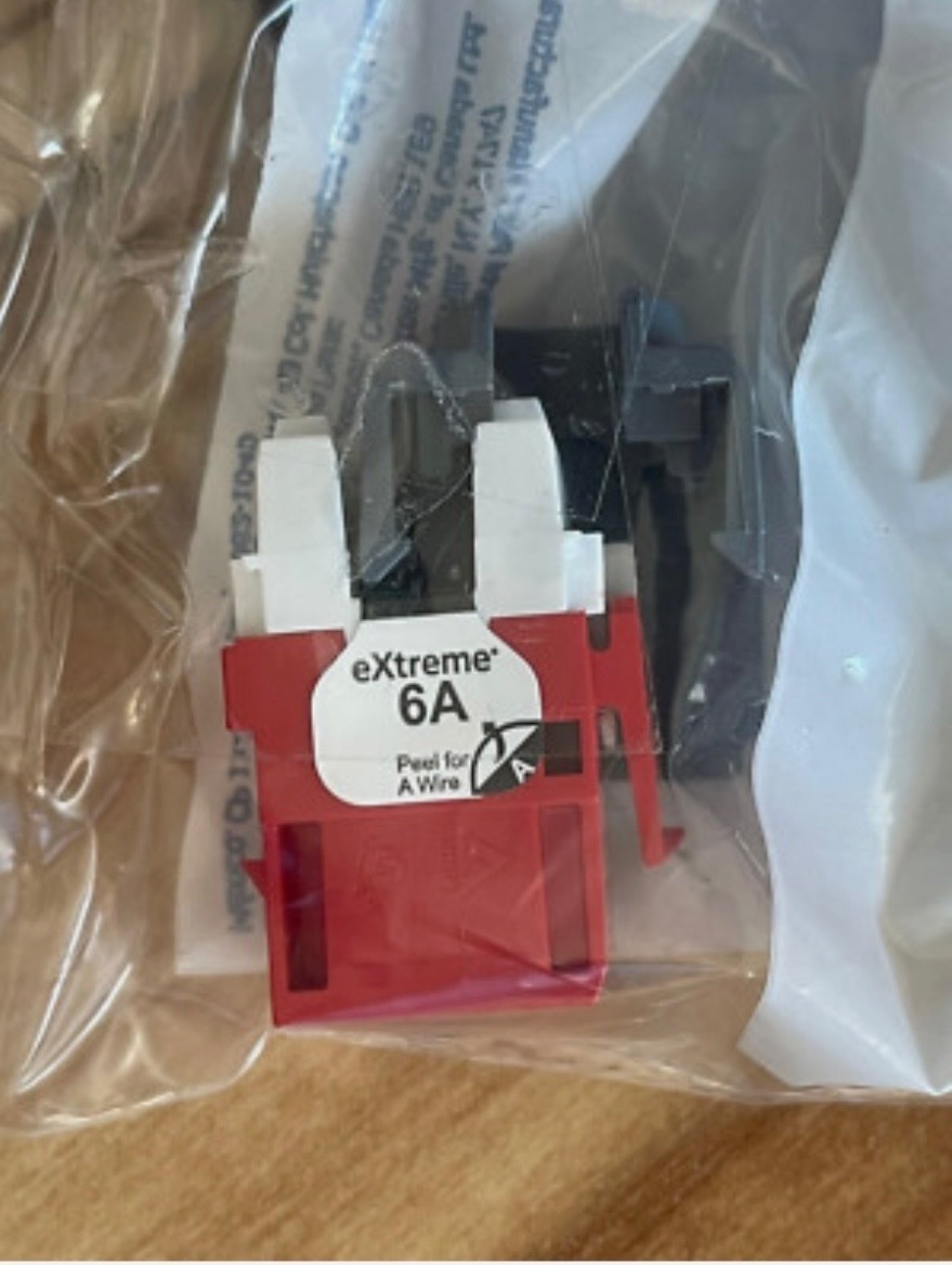 (BOX OF 50) Leviton 6110G -RC6 Extreme Cat 6A Quickport Jacks Crimson