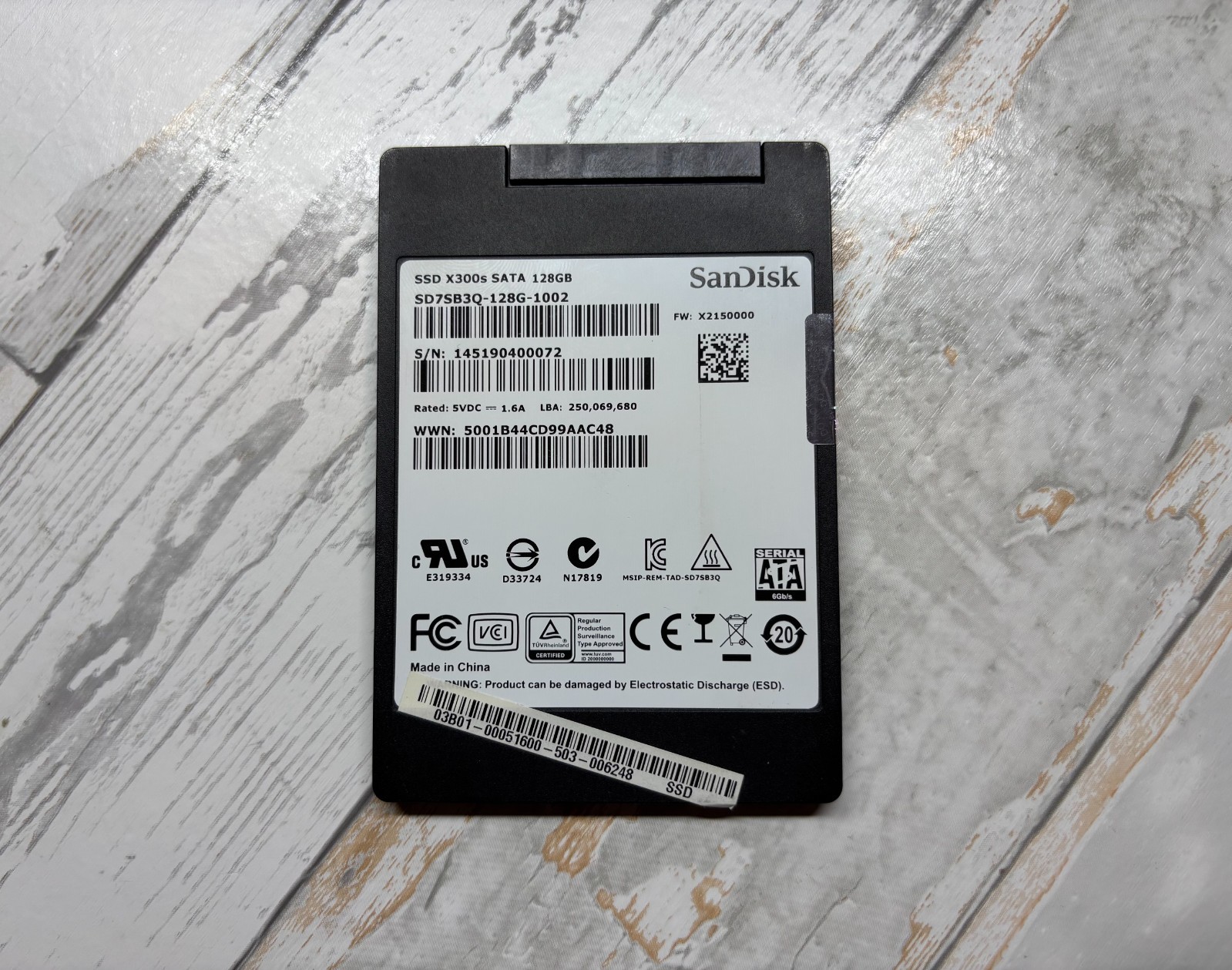 SanDisk X300s 128GB 2.5" SATA III 7mm MLC SSD SD7SB3Q-128G-1002 510MB/s Tested