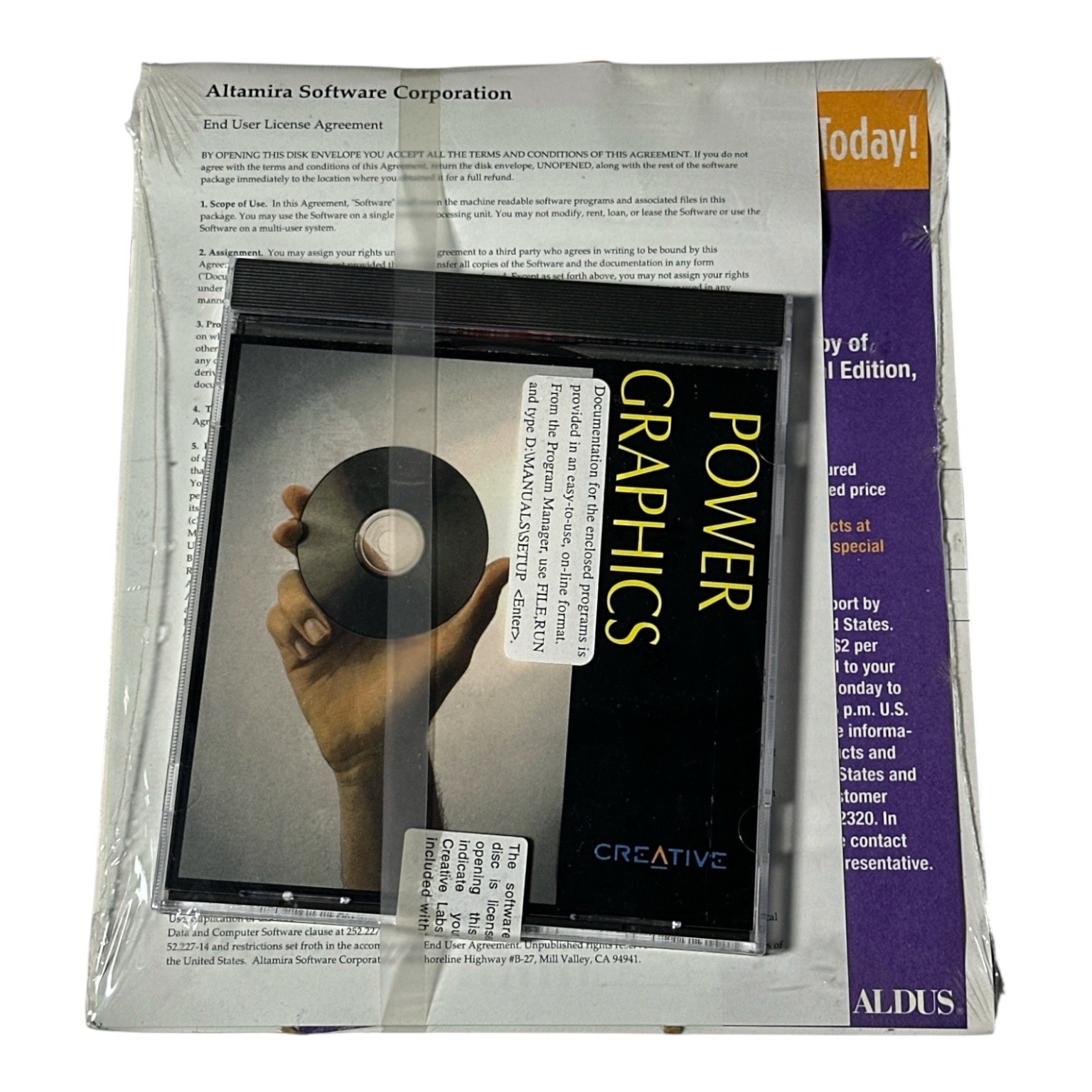 Creative Labs Power Graphics Software CD-ROM Vintage Windows Factory Sealed