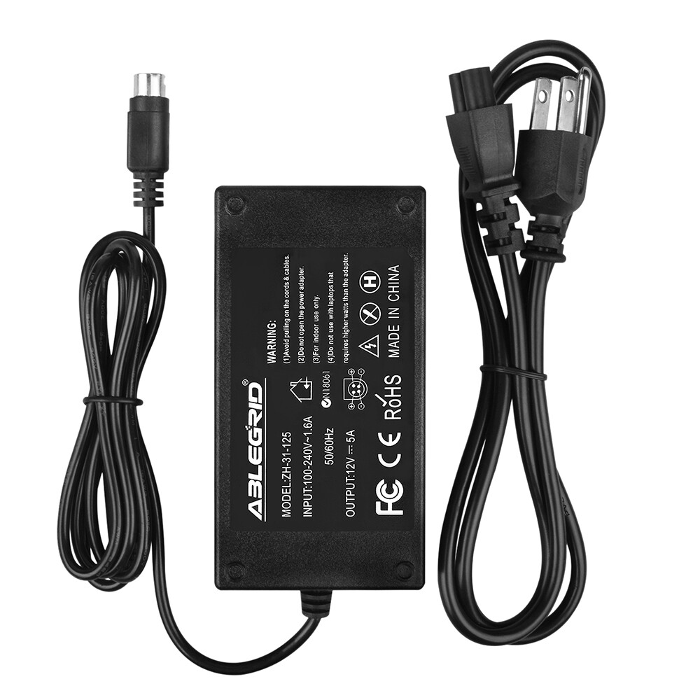 4-Pin 12V 5A AC Adapter For VIEWSONIC LSE9901B1260 LCD MONITOR Power Cord Supply