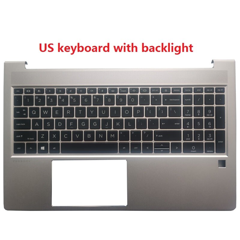 Laptop NEW FOR HP ProBook 450 G9 455 G9 US/UK Keyboard Palmrest Case
