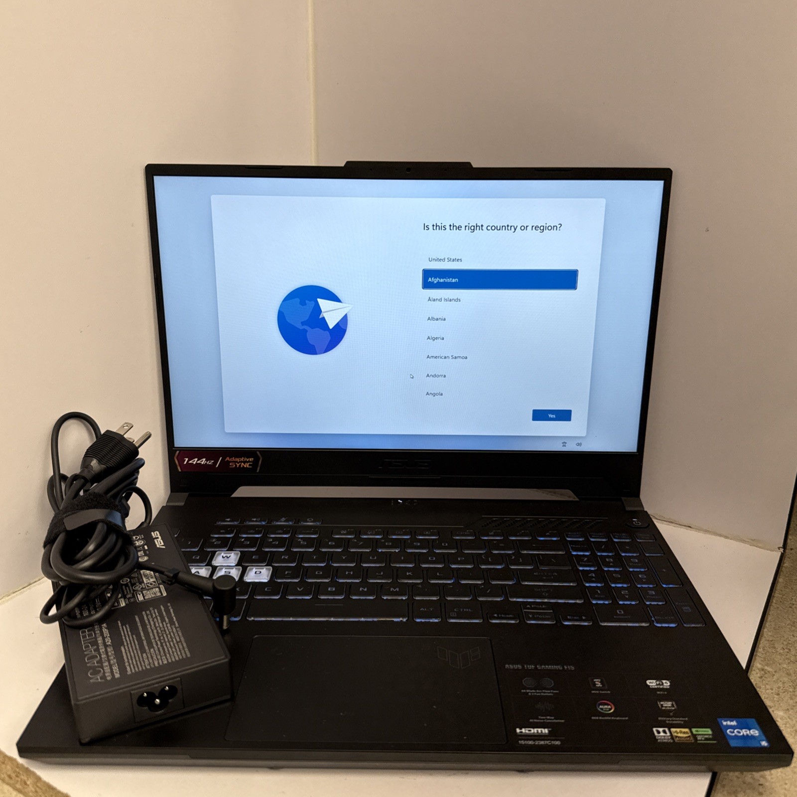 ASUS TUF Gaming F15 Notebook PC FX507Z with Charger