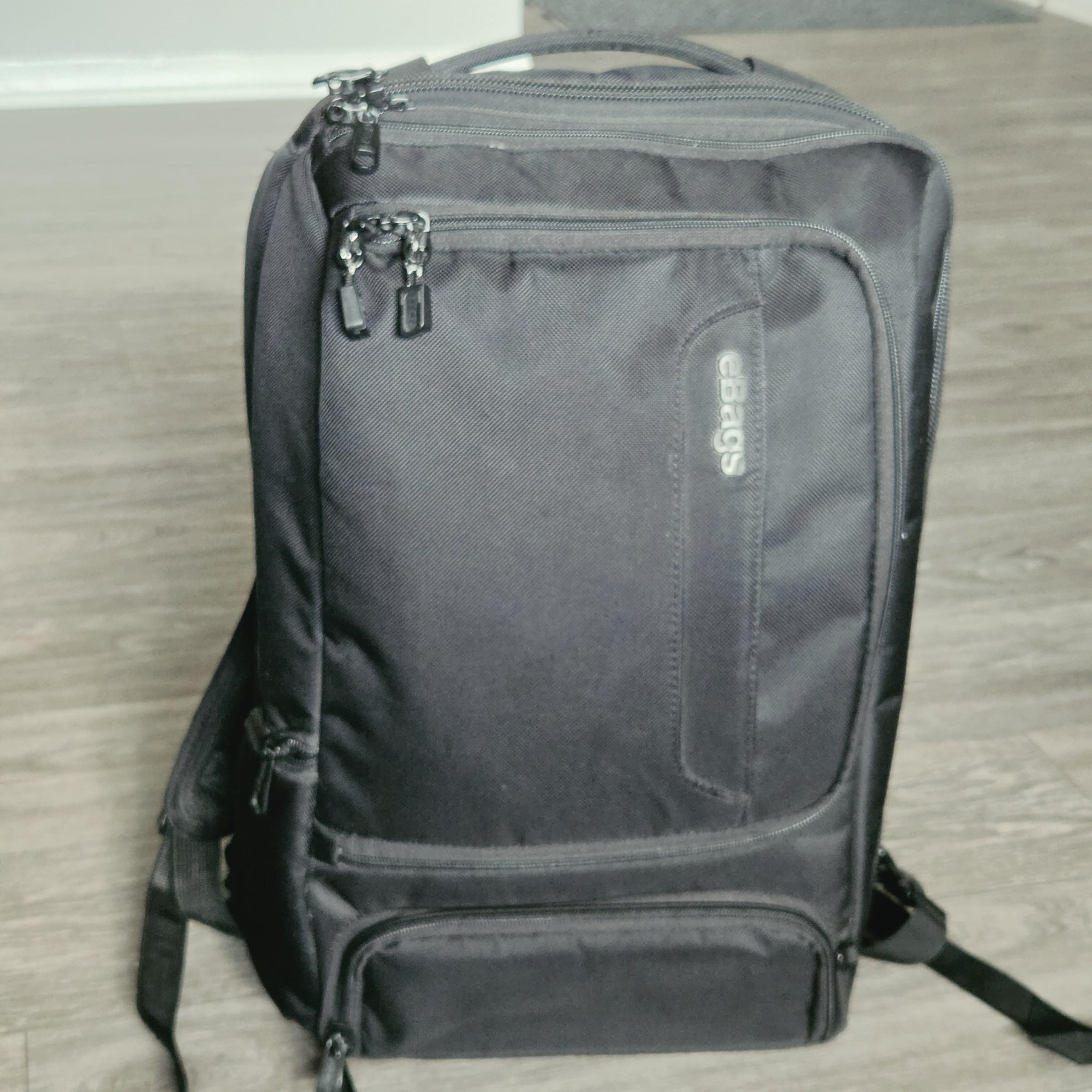 eBags EB2146-16 TLS Travel Professional Slim Laptop Backpack Black Orange *Read*