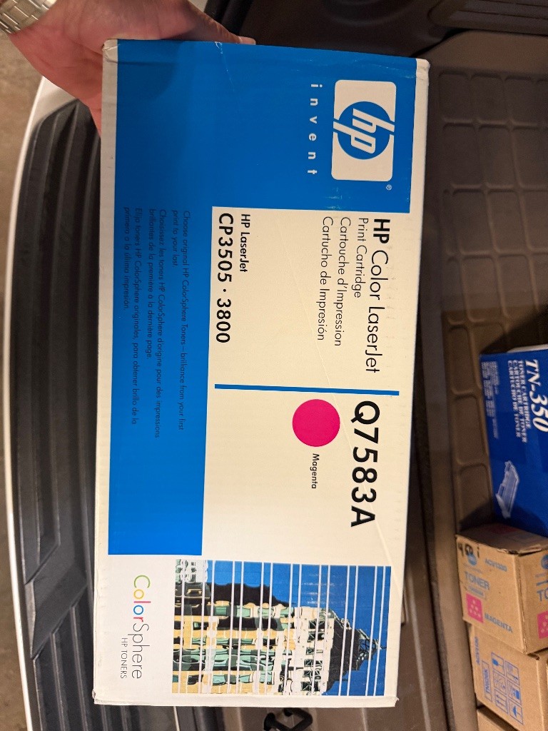 HP Q7583A Magenta Toner Cartridge Color LaserJet CP3505 3800 Genuine OEM Sealed