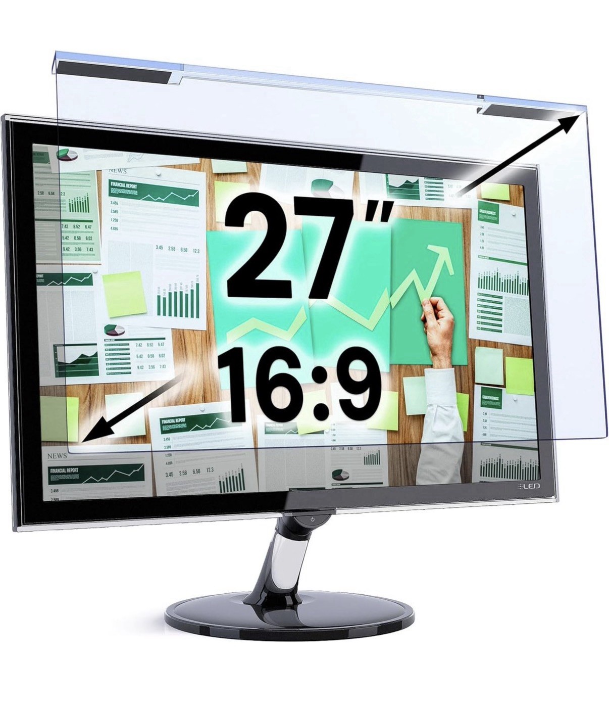 VINTEZ Universal Blue Light Blocking Screen Protector Panel for 26, 27 inch D...