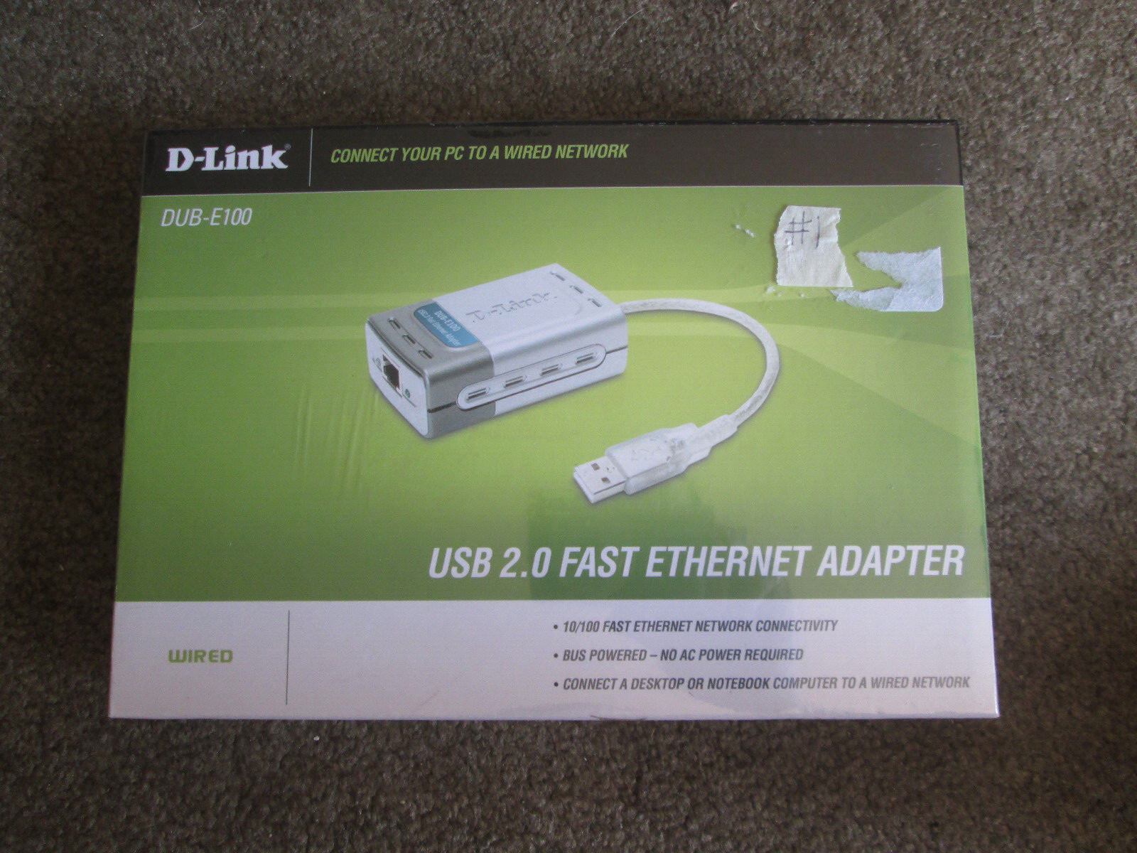 D-Link DUB-E100 USB 2.0 Fast Ethernet Adapter H/W Ver.:B1 Genuine New Sealed #1