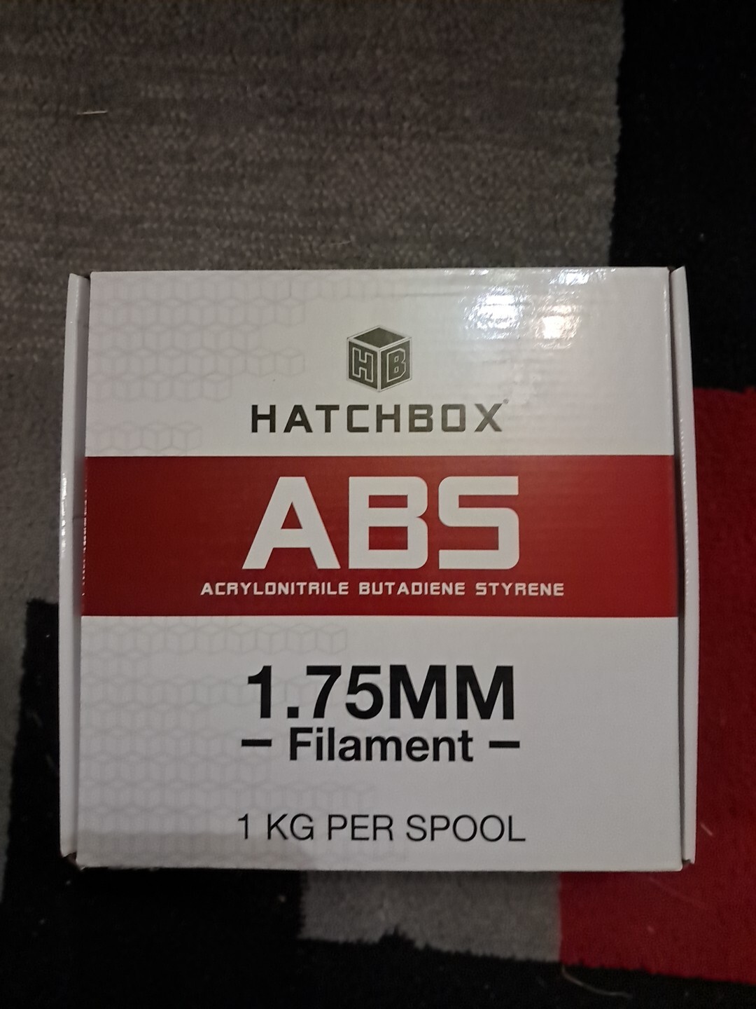 HATCHBOX PLA 1.75 mm 3D Printer Filament in White, 1kg Spool