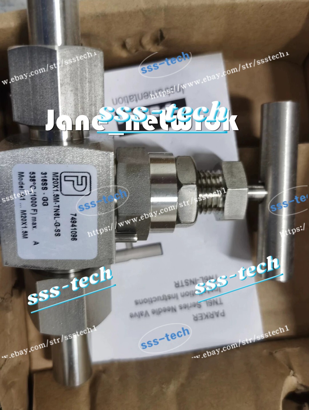 1PC NEW M20x1.5M-TN6L-G-SS Stainless steel stop valve Via DHL or FedEX