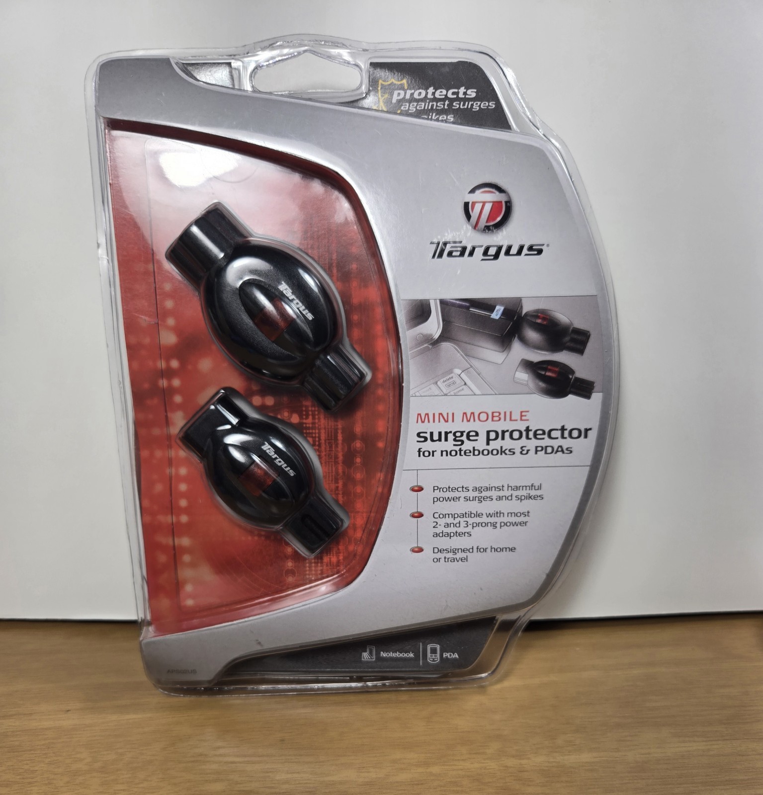 2 pack Targus Mini Mobile Surge Protectors for your laptop, PDAs, notebooks etc