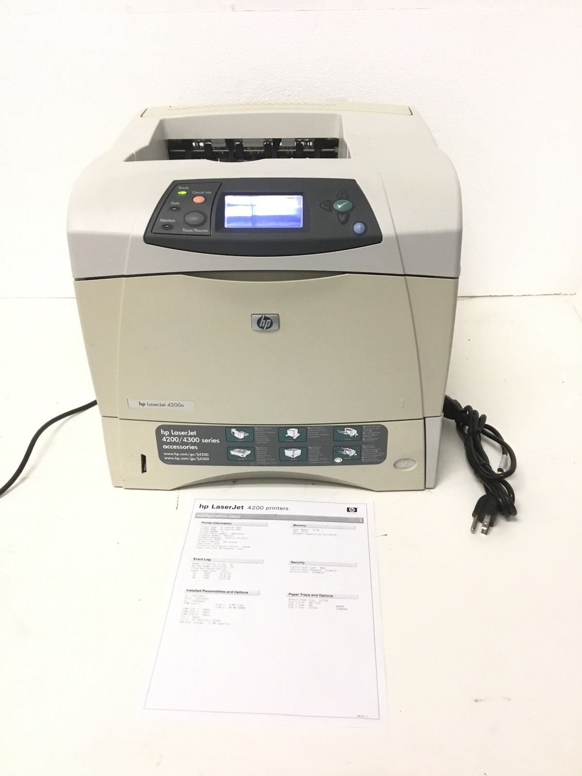 HP LaserJet 4200n Q2426A Printer AS-IS 6K Pages w/JetDirect 620N AS-IS 