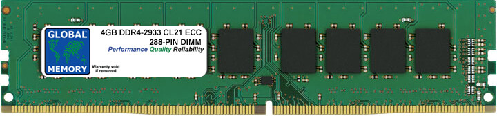 4GB DDR4 2933MHz PC4-23400 288-PIN ECC UDIMM MEMORY RAM FOR SERVERS/WORKSTATIONS