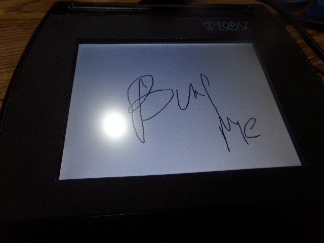 Topaz Systems Model: T-LBK766SE-BBSB-R Signature Pad