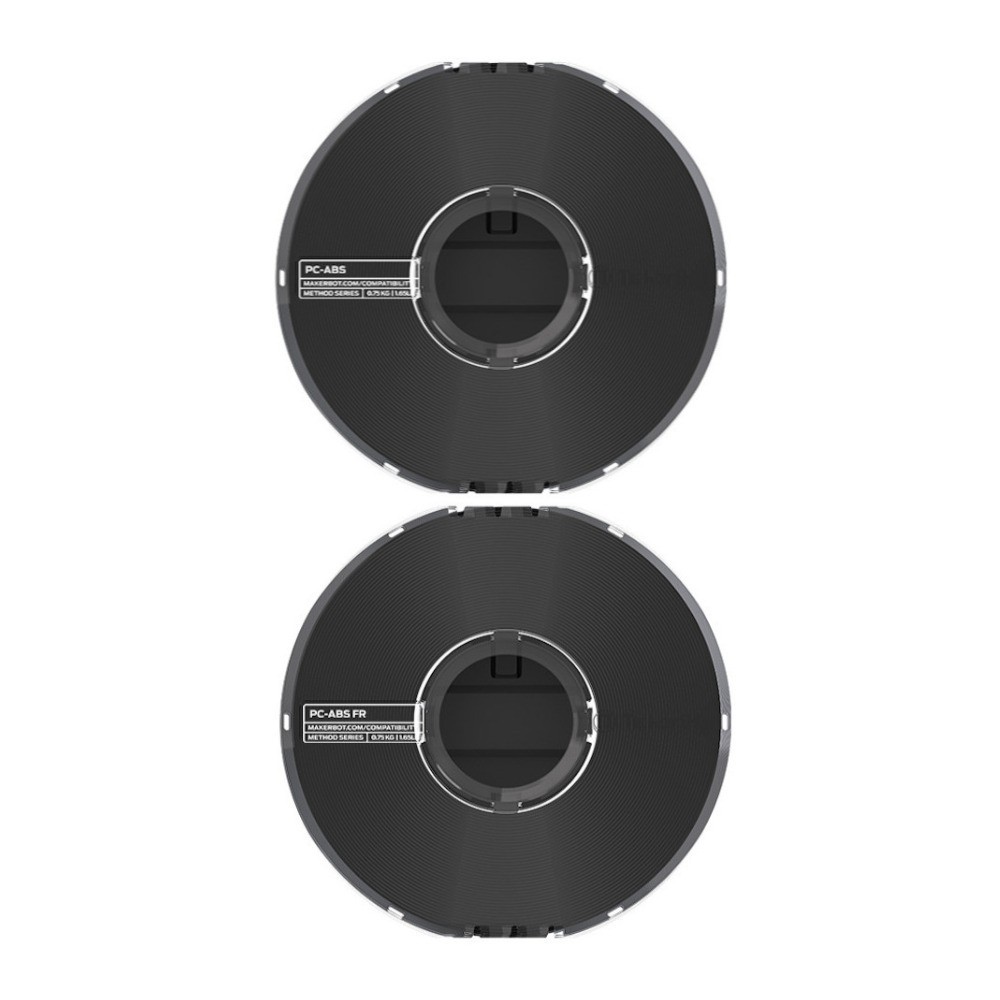 MakerBot Method X 3D PC-ABS Filament (Black, 1.39lb) & PC-ABS FR (Black, 1.56lb)
