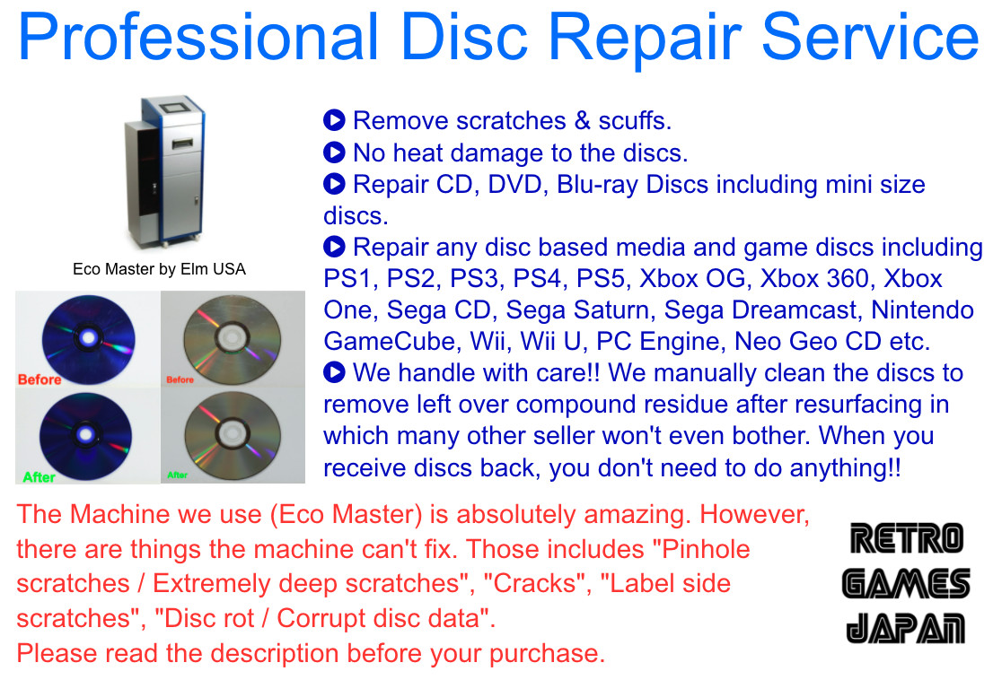 100 Disc Professional CD DVD Resurfacing Service Remove Scuffs PS2 Wii XBOX 360