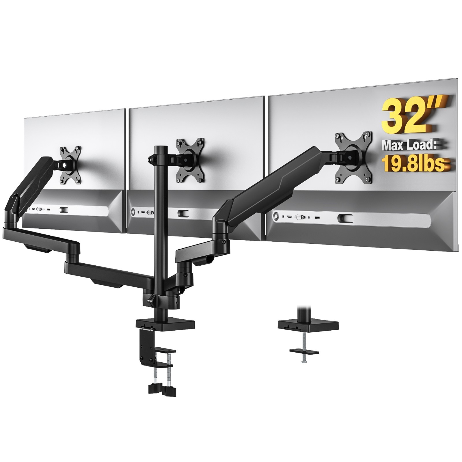 TAVR FURNITURE Tall Premium Dual Monitor Desk Mount for 17"-34" Screens,