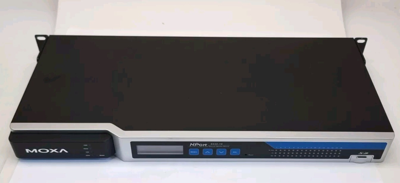 Moxa NPort 6650-16 V1.6 Secure Terminal Server 100-240 VAC Input 16 Port