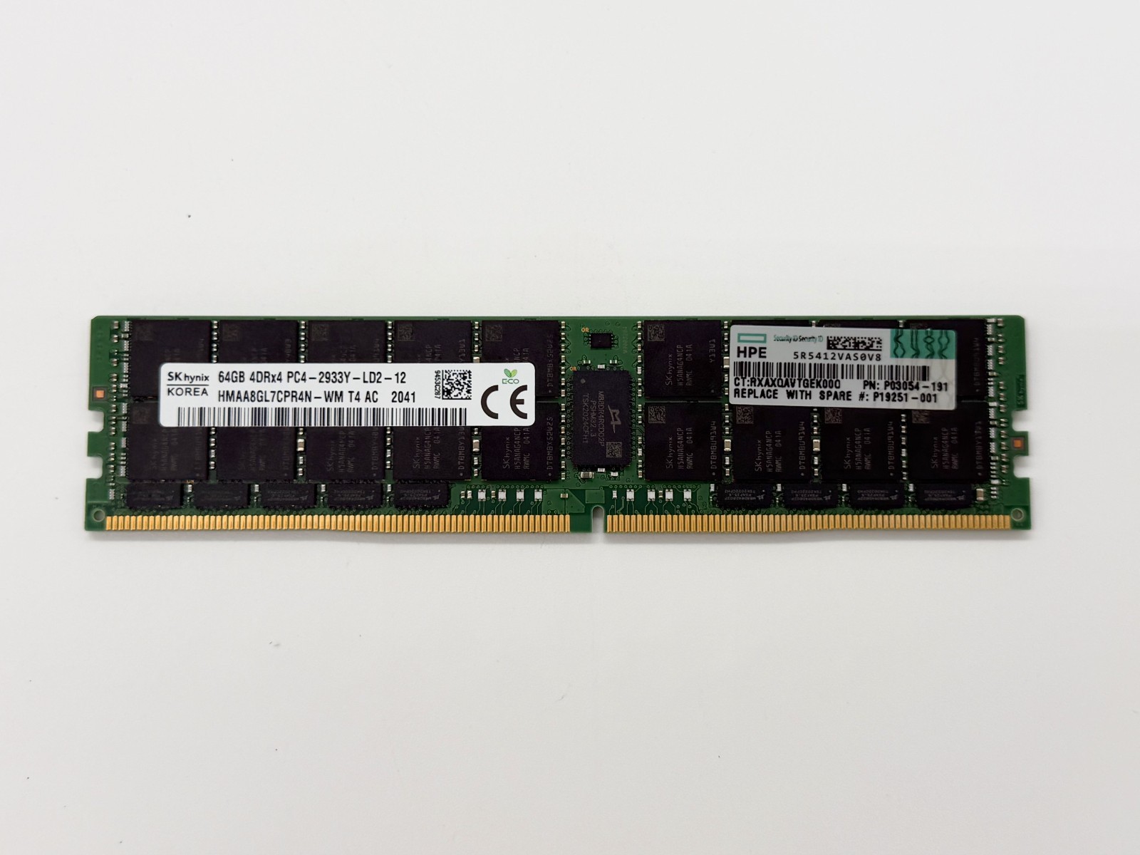 64GB SK HYNIX HMAA8GL7CPR4N-WM HP P03054-191 PC4-2933Y-LD2-12 LRDIMM TESTED