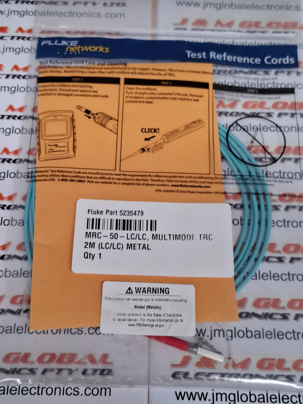 Fluke Networks MRC Multimode Cable for CertiFiber Pro,MRC-50-LCLC-M Part#5235479