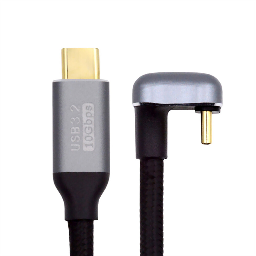 CY USB 3.1 USB-C Type C 100W Charge Extension Data Cable U Shape Back Angled