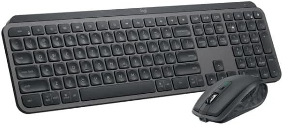 Logitech MX Keys Combo - Wireless Keyboard and Mouse (MX Anywhere 2S) Graphite