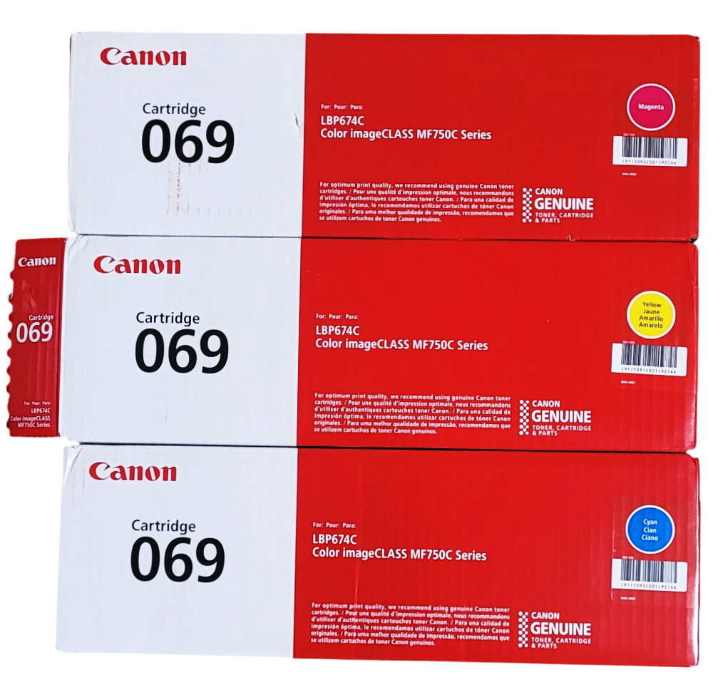 Canon 069 CMY Toner Cartridge Set of 3 New See Discription