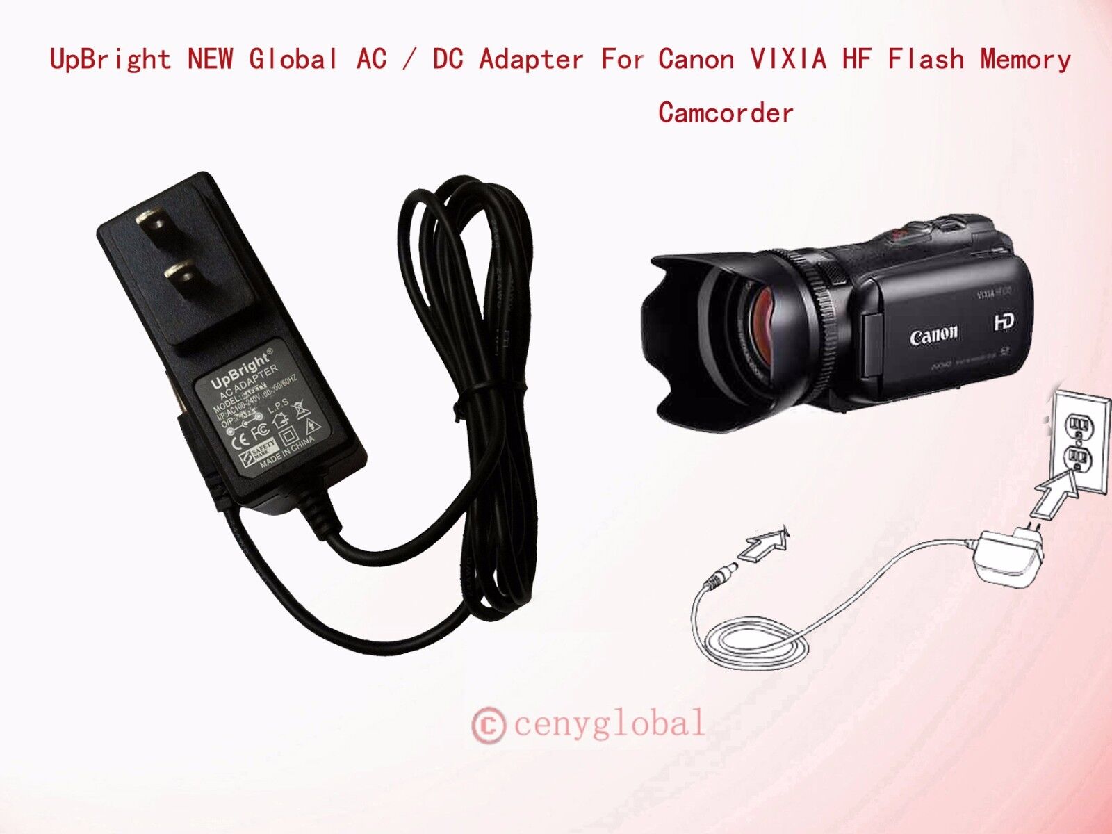 AC Adapter Charger For Canon VIXIA MiniDV Full HD Camcorder Series Power Supply