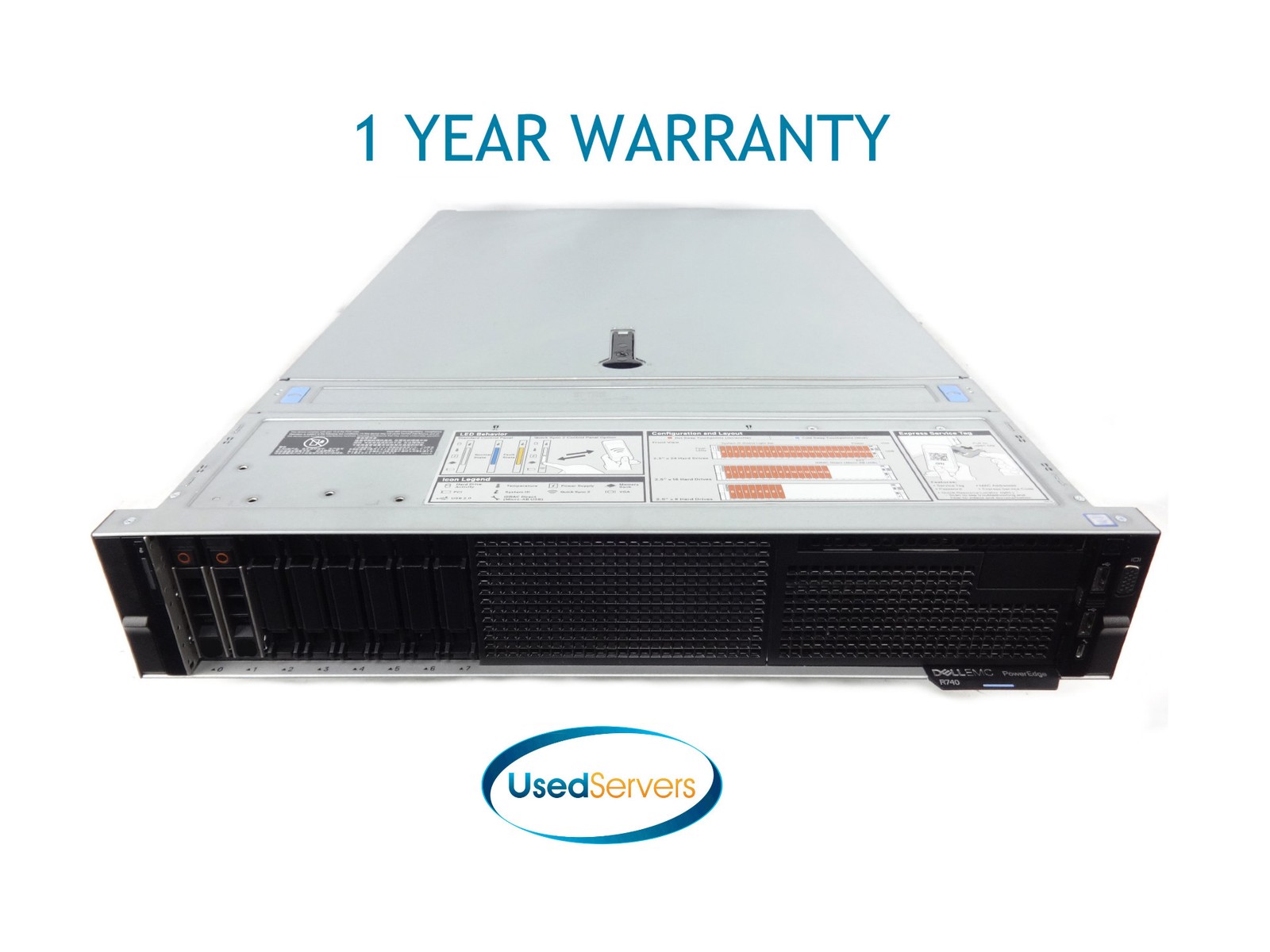 Poweredge R740 8SFF TPM 2.0 2x Gold 5122 3.6GHZ=8Cores 32GB 2133 2x 3.84TB MU 12
