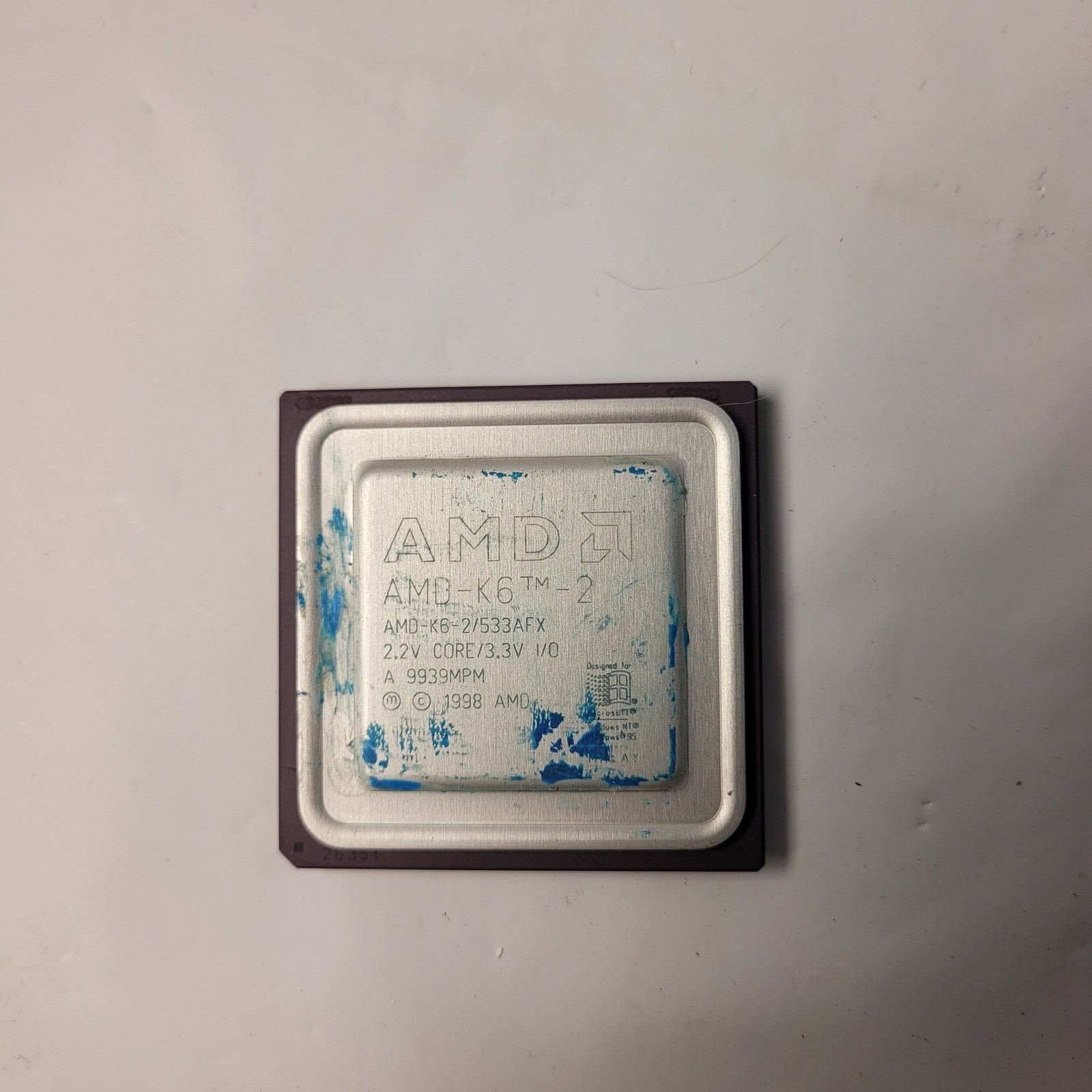 AMD K6-2 Processor 533MHz 2.2V Socket 7 CPU AMD-K6-2/533AFX Vintage Tech