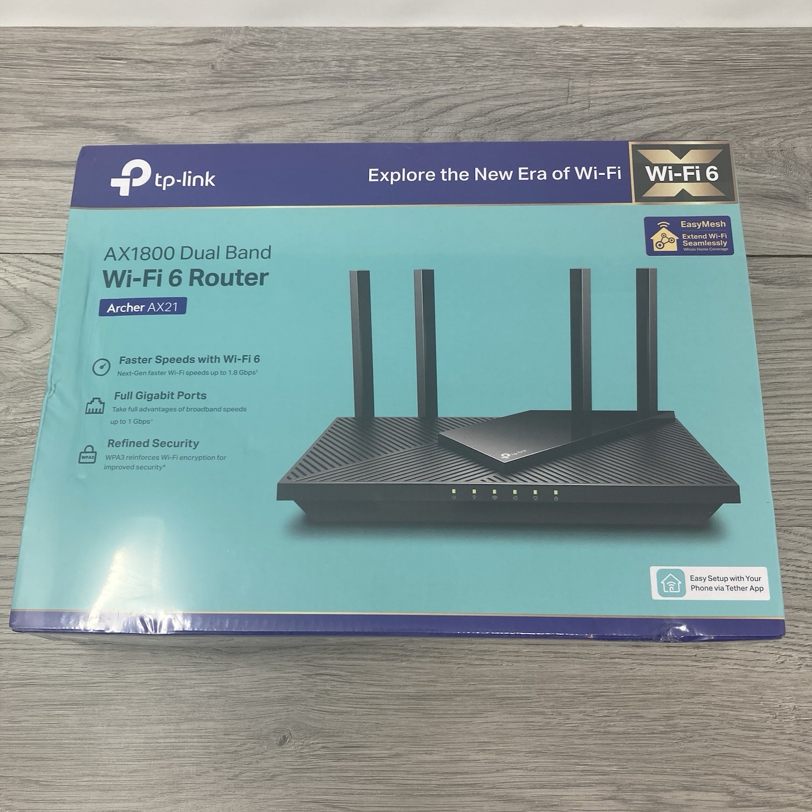 TP-Link AX1800 Dual Band Wi-Fi 6 Gigabit Router Archer AX21 Black Works W/Alexa