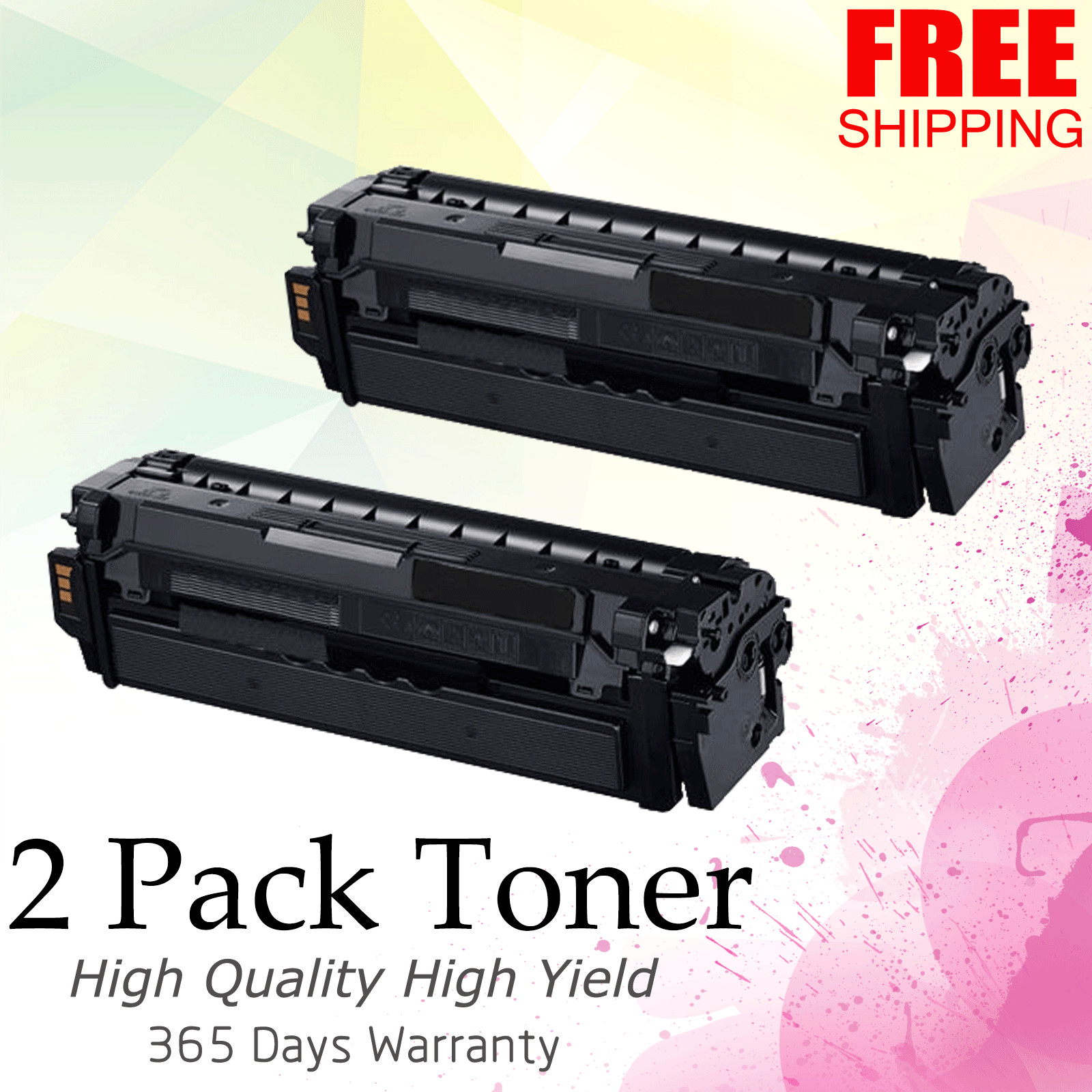 2 PK CLT-K503L Black Toner Cartridge For Samsung SL C3010ND SL C3060F CLT-503L