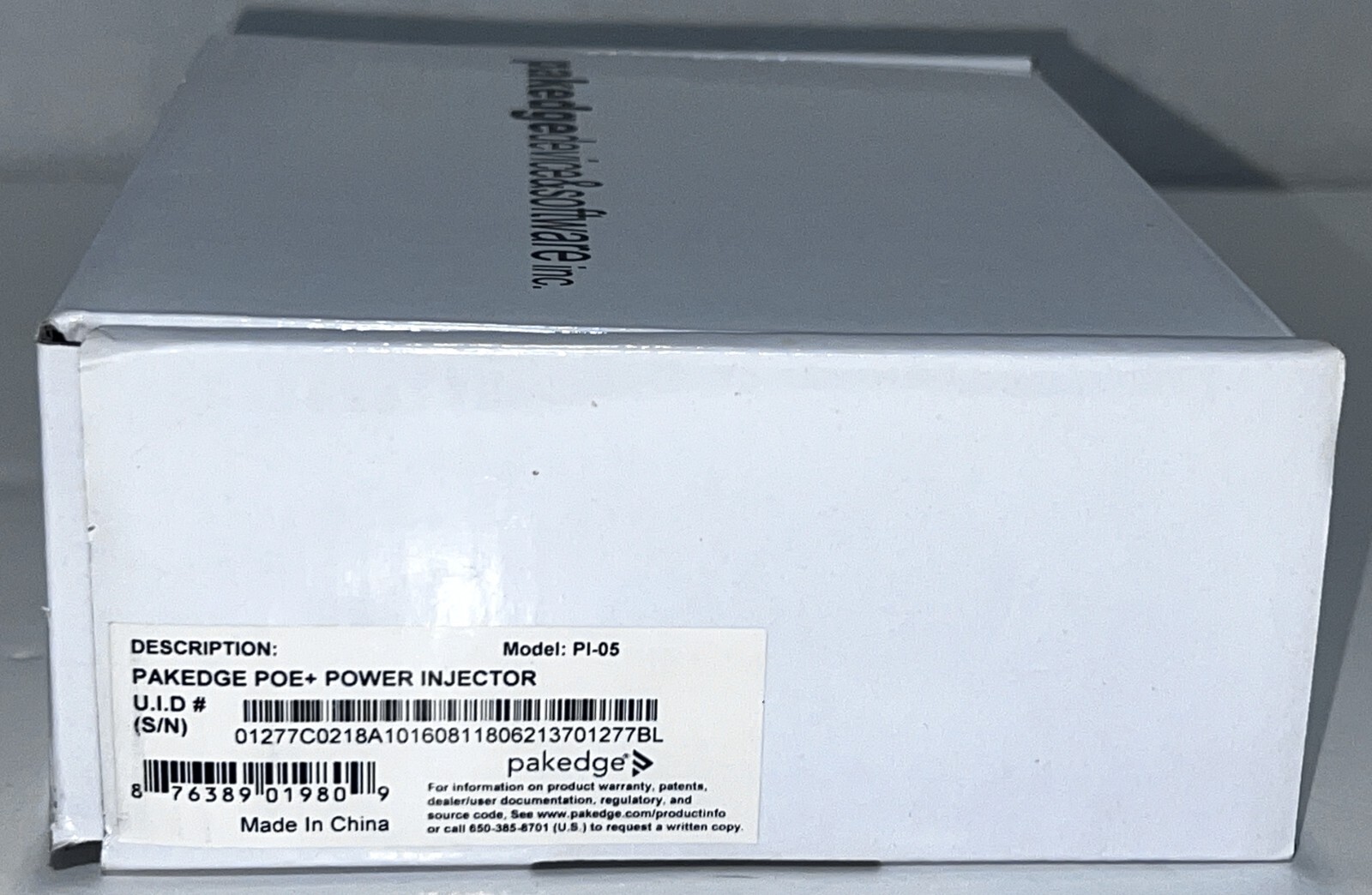 Pakedge PI-05 Gigabit PoE Injector Power-over-Ethernet Injector 802.3at NEW NIB