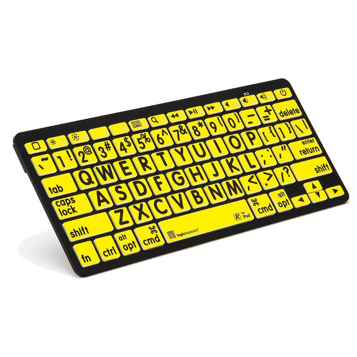 Logickeyboard LargePrint Bluetooth Black on Yellow Keyboard Wireless