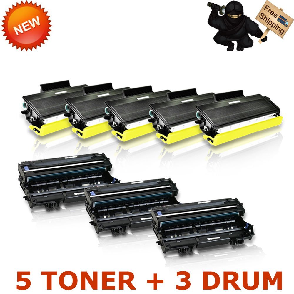 5PK TN580 Toner & 3PK DR520 Drum Set For Brother MFC-8860DN MFC-8670DN HL-5200