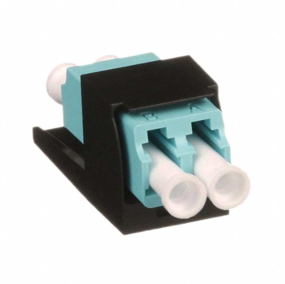 Panduit CMDSAQLCZBL Aqua LC Duplex Fiber Optic Adapter Black Module