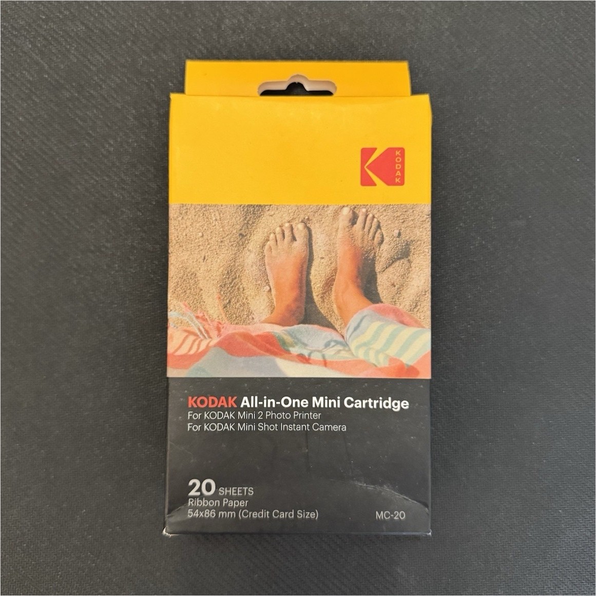 Kodak MC-20 Mini Cartridge Ribbon 20 Sheets 54x86mm for Mini 2 Printer Shot Cam…