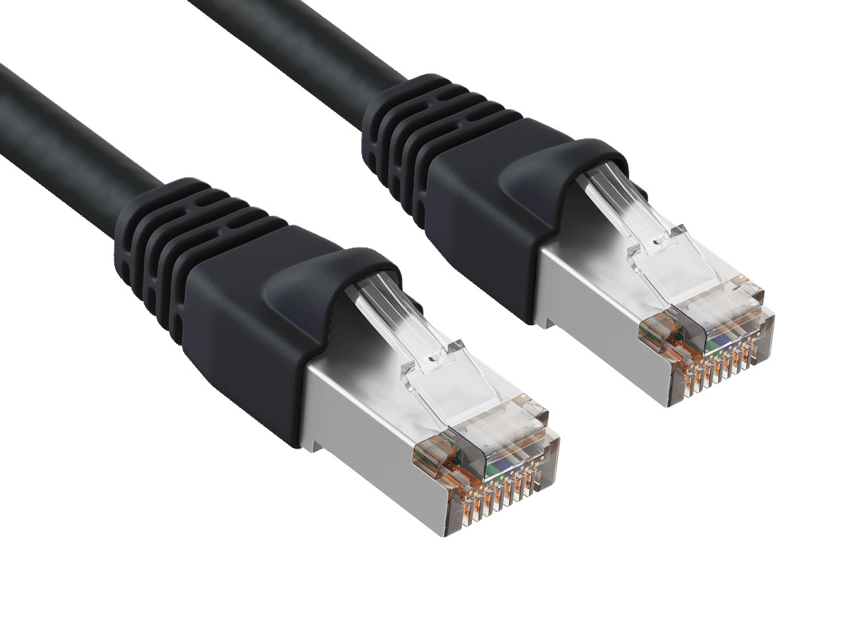 100ft Cat6 Shielded Ethernet Network Patch Cable STP Snagless 24AWG Bare Copp...