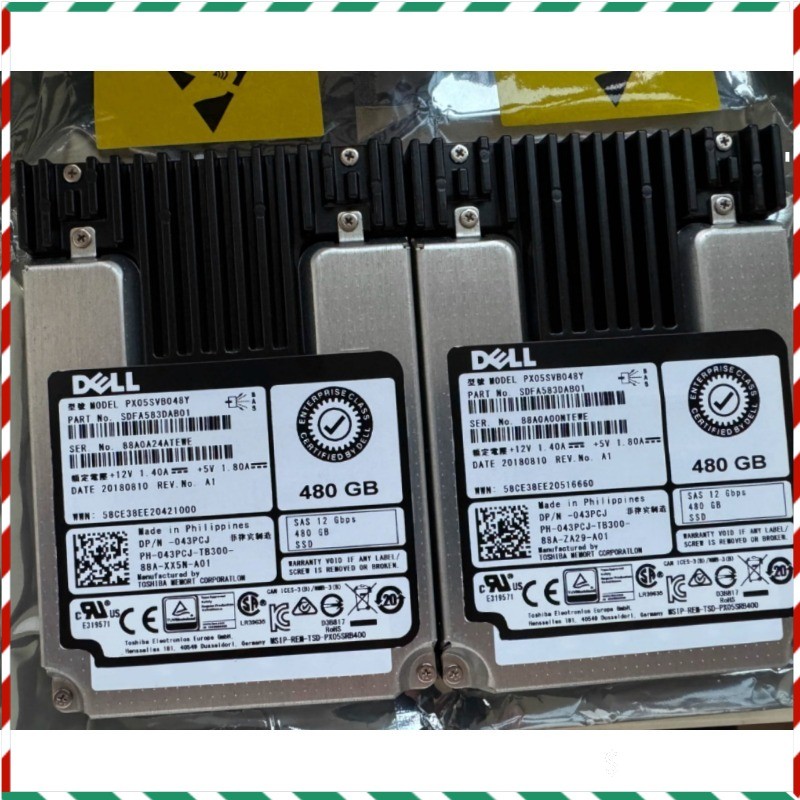 43PCJ DELL 480GB SAS 12Gbps Mixed Use 2.5'' Internal SSD 043PCJ PX05SVB048Y New