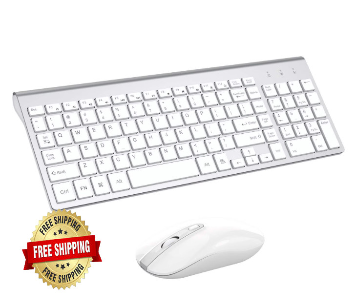 JUEGO DE TECLADO Y MOUSE INALAMBRICOS PEQUEÑOS PARA MAC Y PC