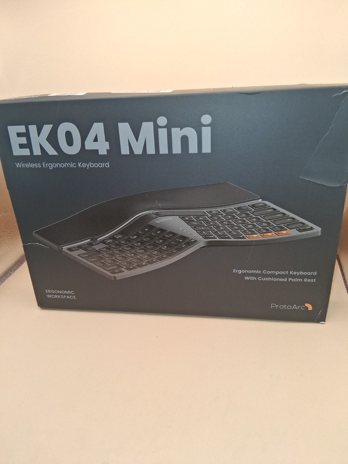 ProtoArc EK04 Mini Compact Wireless Ergonomic Keyboard - Space Gray New