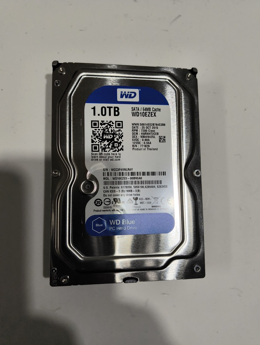 Western Digital WD10EZEX 1TB 7.2K RPM 6Gb/s 3.5" SATA HDD Hard Drive