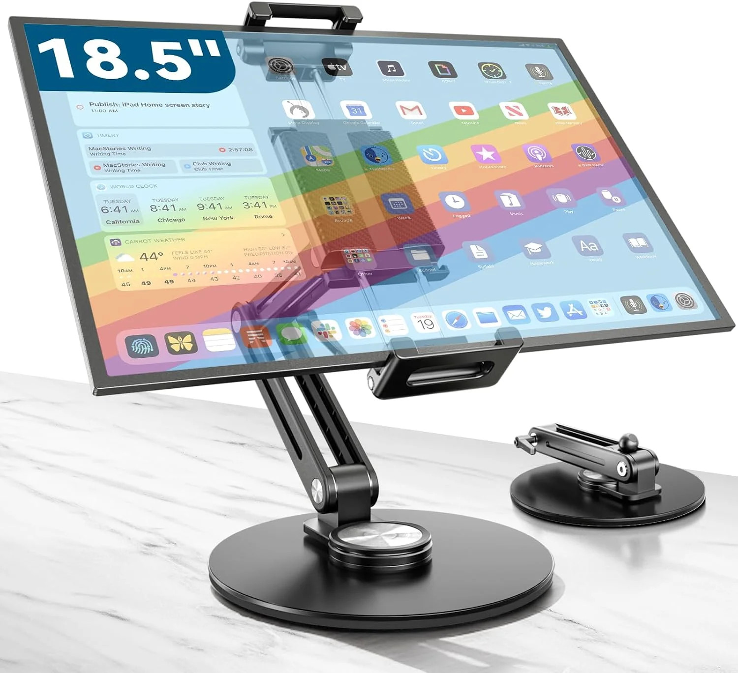 Portable Monitor Stand Large Clamp - Heavy Duty Aluminum Body Support up to 4.4L