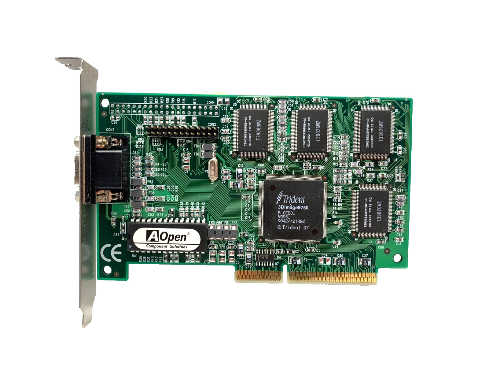 Vintage AOpen Trident 3DImage9750 Video Card AGP VGA 11-T9750AGP