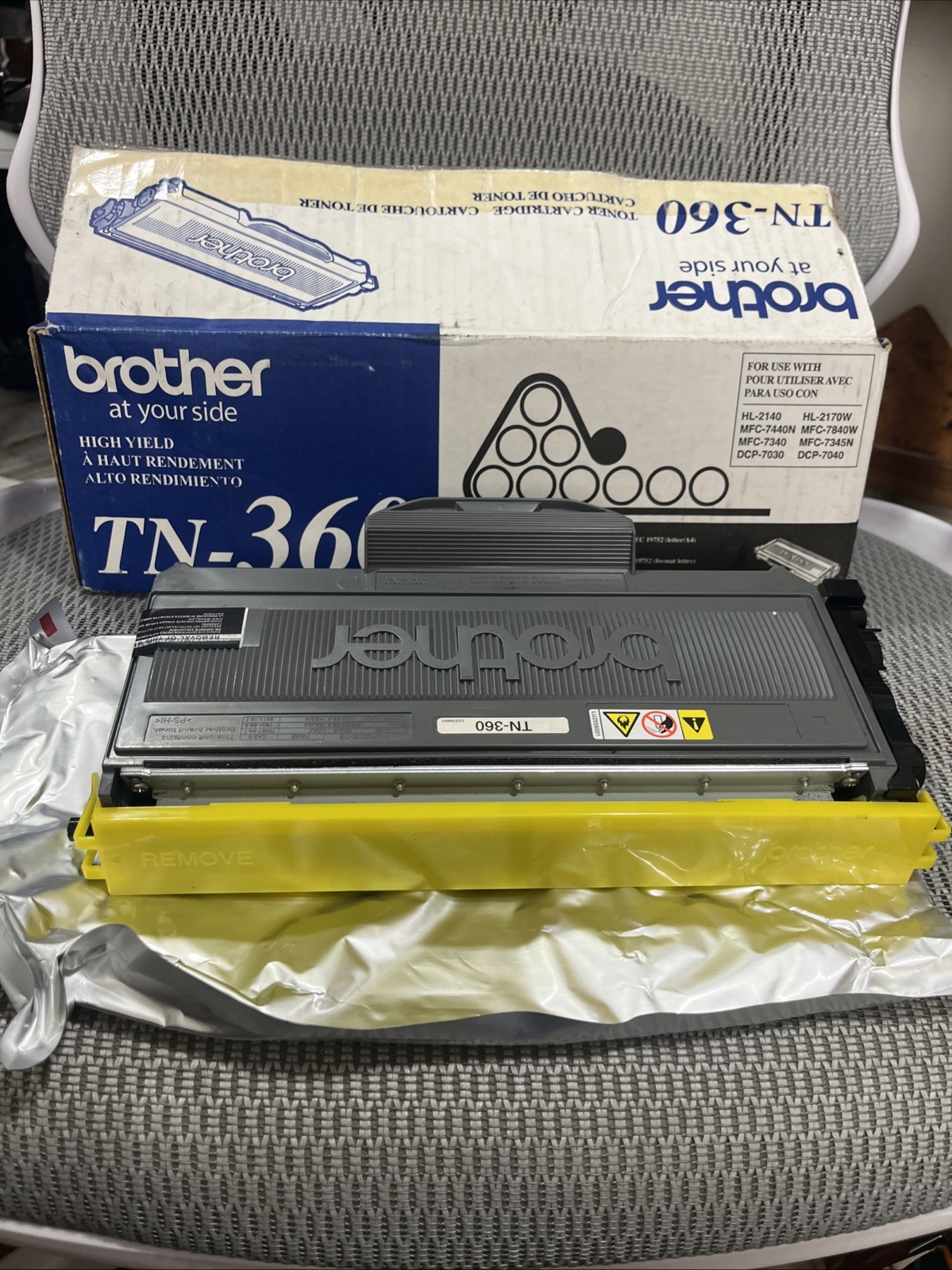 Brother TN360 TN-360 High Yield Black Toner, Part # TN-360 New Open Box READ