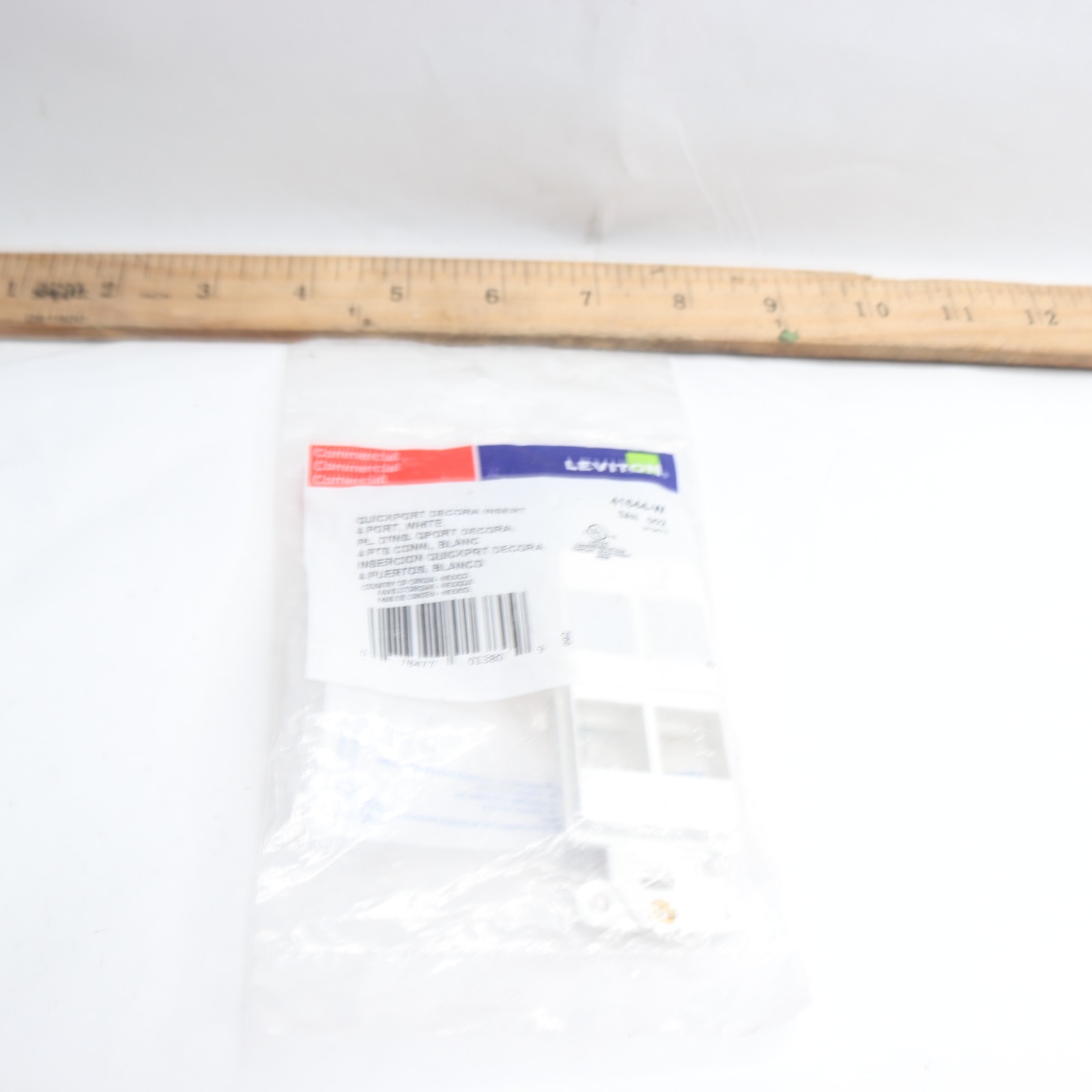 Leviton 1-Gang Decora QuickPort 4-Port Insert , White 41644-W